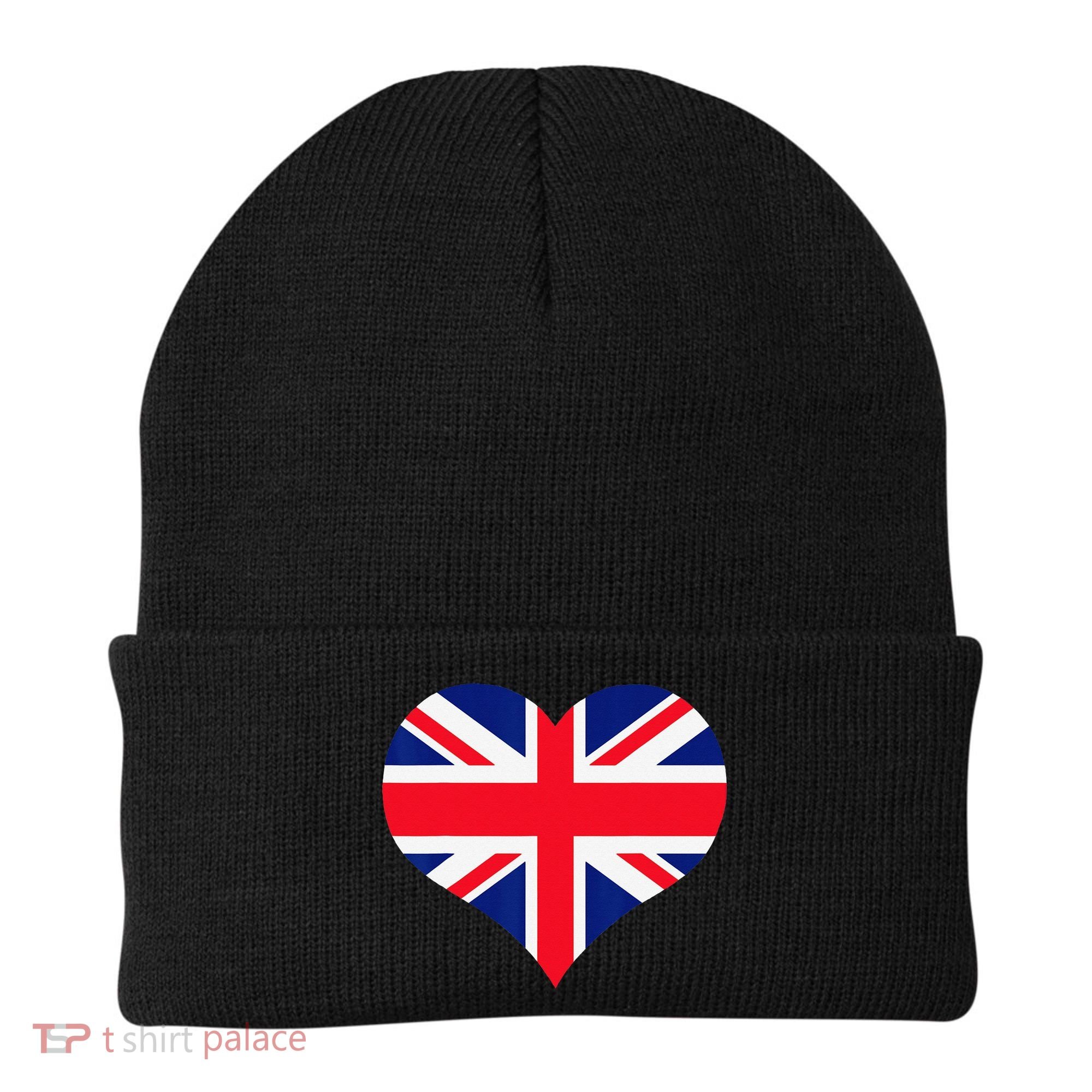 Union Jack British Flag Heart British Isles Beanie