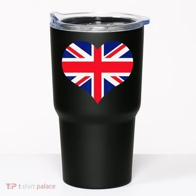 Union Jack British Flag Heart British Isles Tumbler