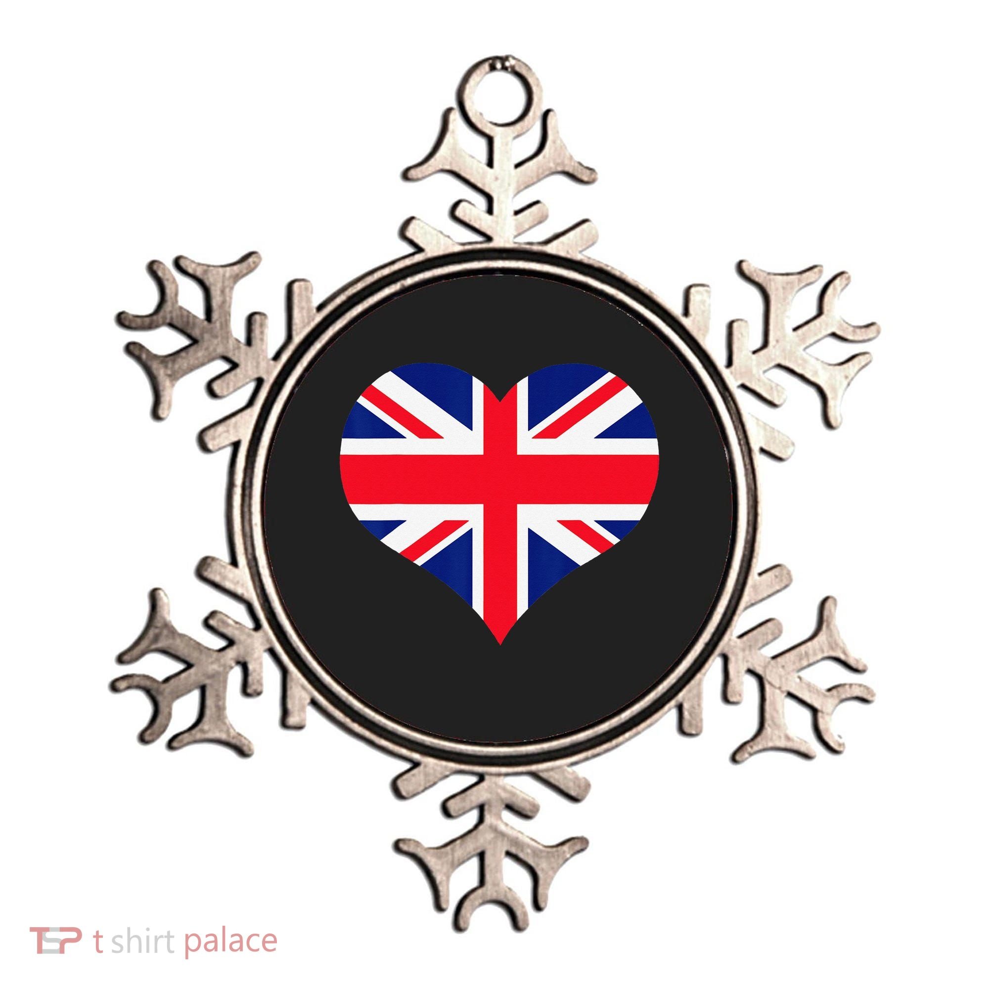 Union Jack British Flag Heart British Isles Ornament