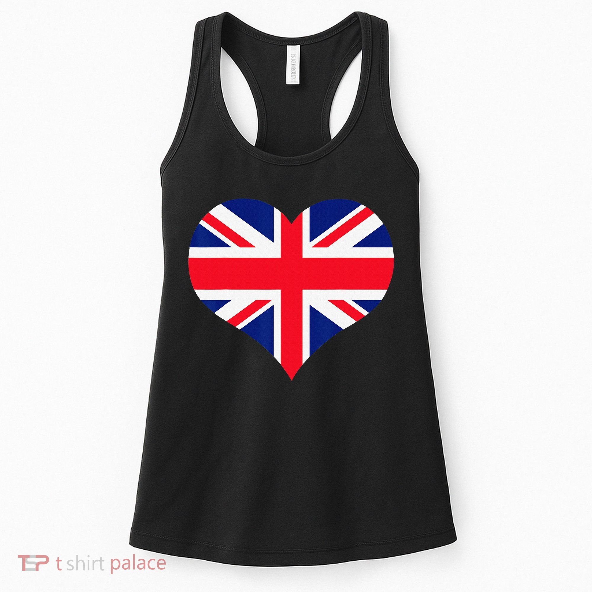 Union Jack British Flag Heart British Isles Women's Tank Top
