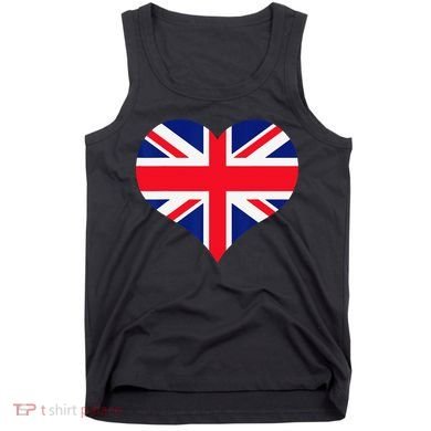 Union Jack British Flag Heart British Isles Tank Top