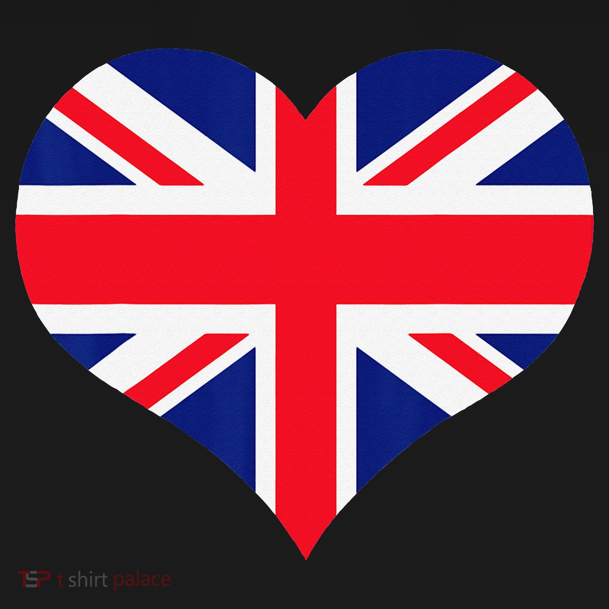 Union Jack British Flag Heart British Isles Tank Top