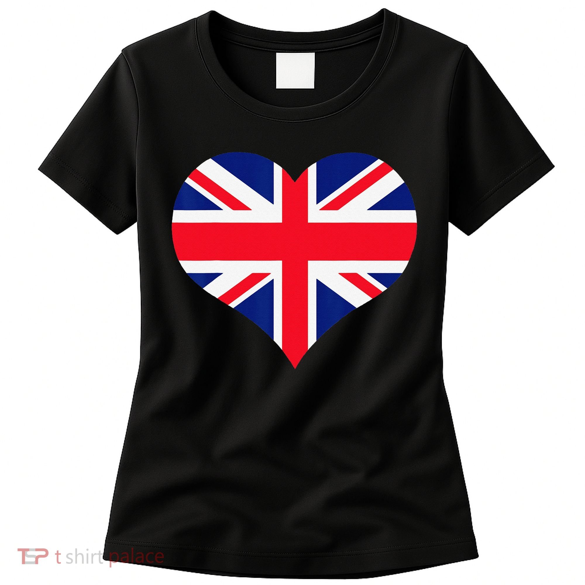 Union Jack British Flag Heart British Isles Women's T-Shirt