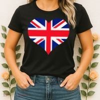 Union Jack British Flag Heart British Isles Women's T-Shirt thumb 2