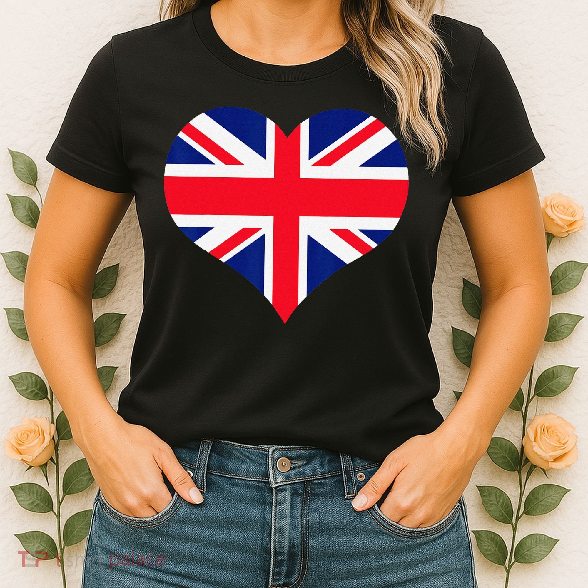 Union Jack British Flag Heart British Isles Women's T-Shirt