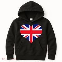 Union Jack British Flag Heart British Isles Kids Hoodie thumb 0