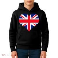 Union Jack British Flag Heart British Isles Kids Hoodie thumb 4