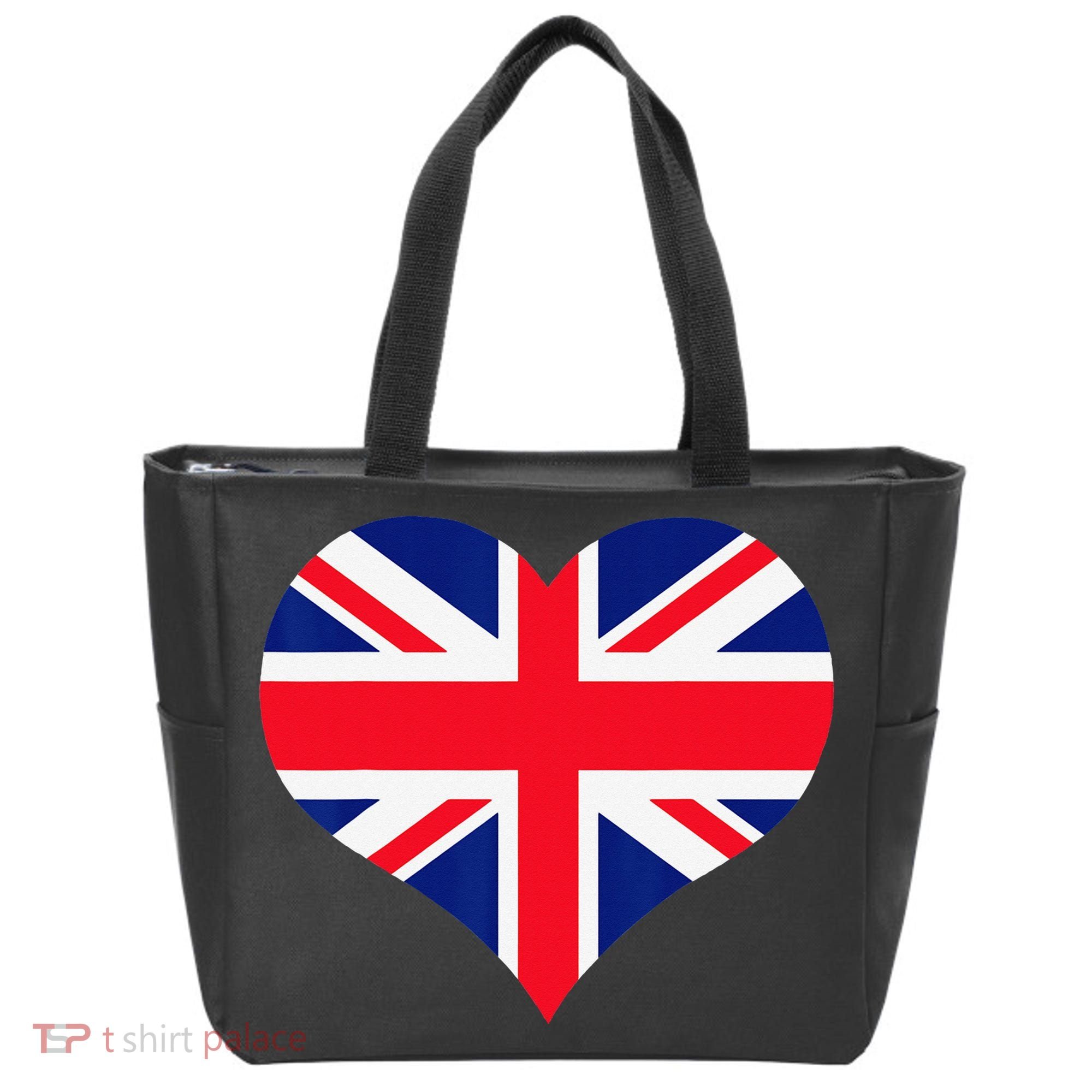 Union Jack British Flag Heart British Isles Tote Bag
