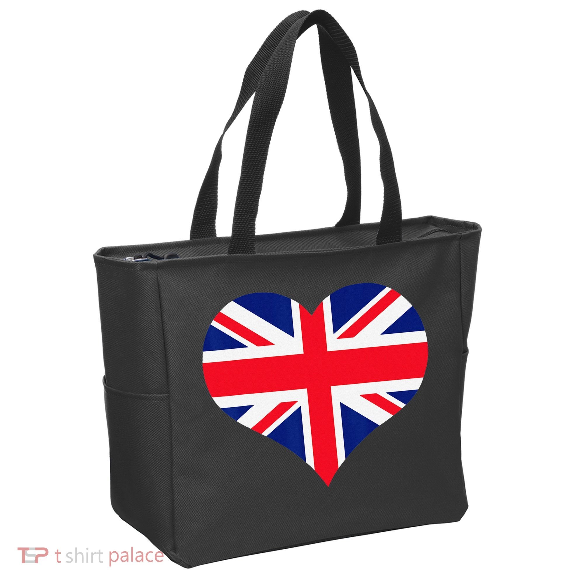 Union Jack British Flag Heart British Isles Tote Bag