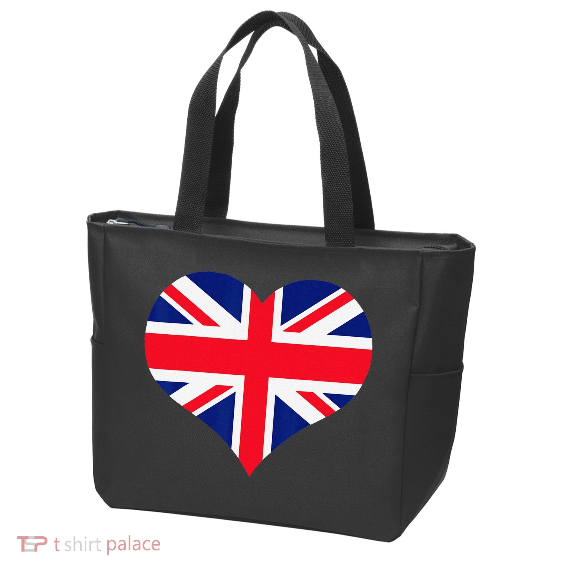 Union Jack British Flag Heart British Isles Tote Bag