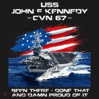 USS John F Kennedy CV 67 Aircraft Carrier Veteran USA Flag T-Shirt thumb 7
