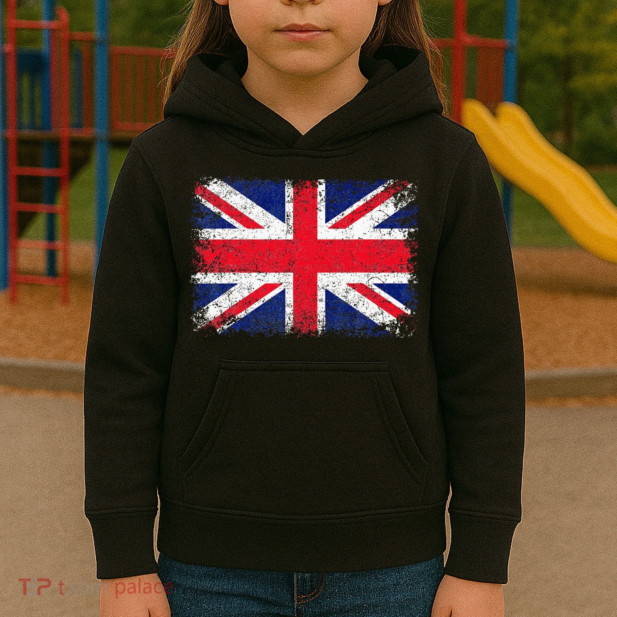UNION JACK FLAG UNITED KINGDOM GREAT BRITAIN ENGLAND Kids Hoodie