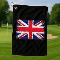 Union Jack Flag United Kingdom Great Britain England Golf Towel thumb 1