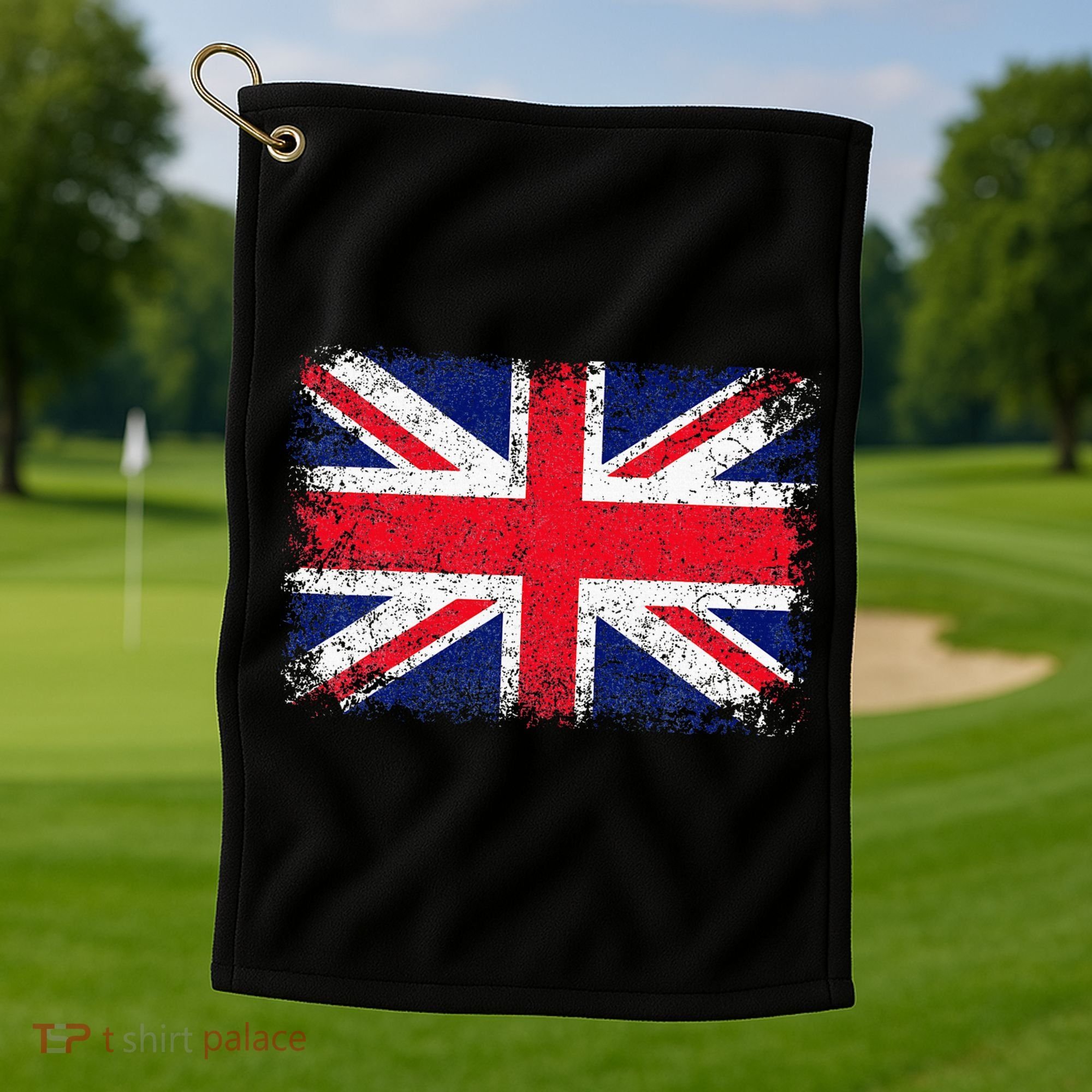 Union Jack Flag United Kingdom Great Britain England Golf Towel