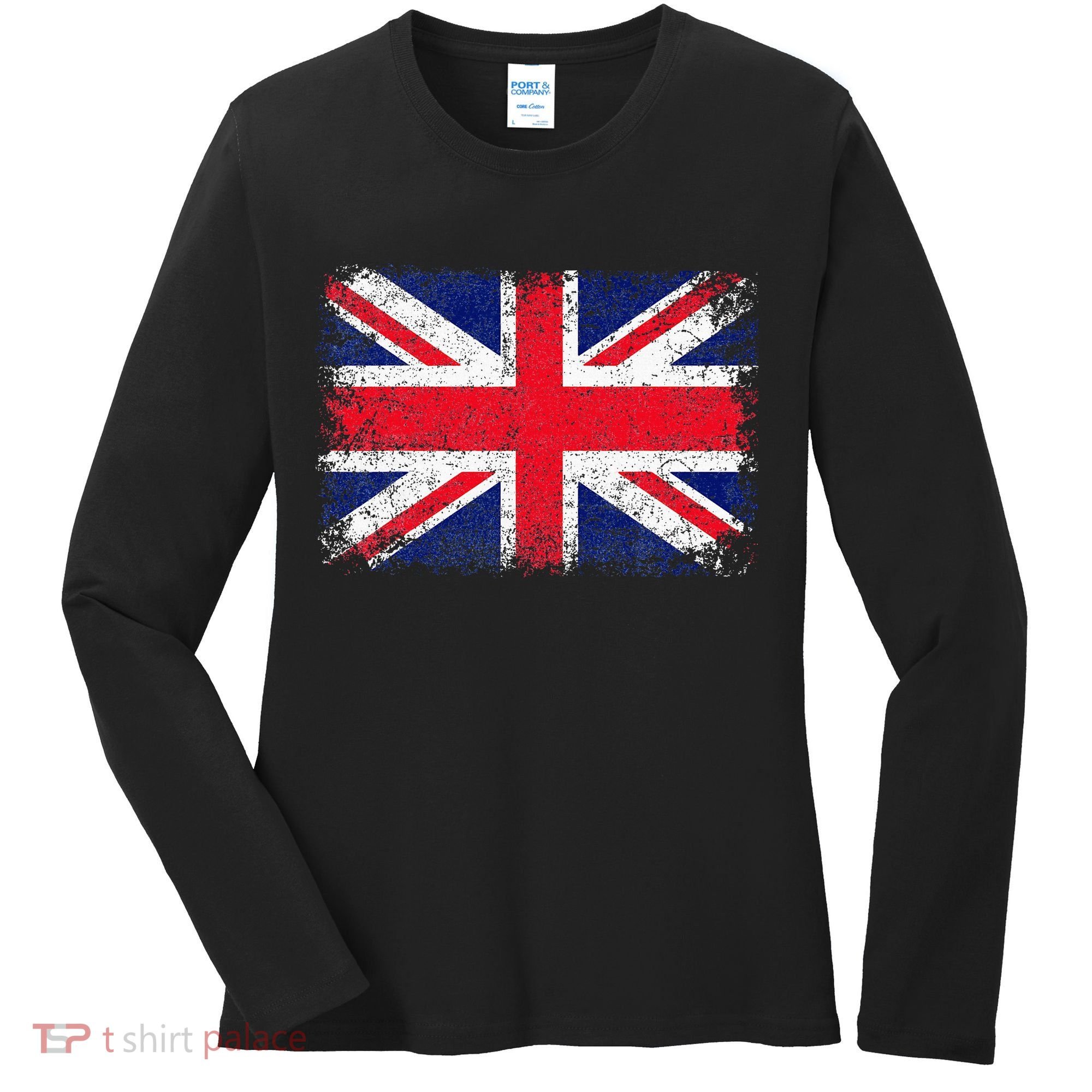 Union Jack Flag United Kingdom Great Britain England Women's Long Sleeve Shirt