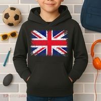 Union Jack Flag United Kingdom Great Britain England Kids Hoodie thumb 2