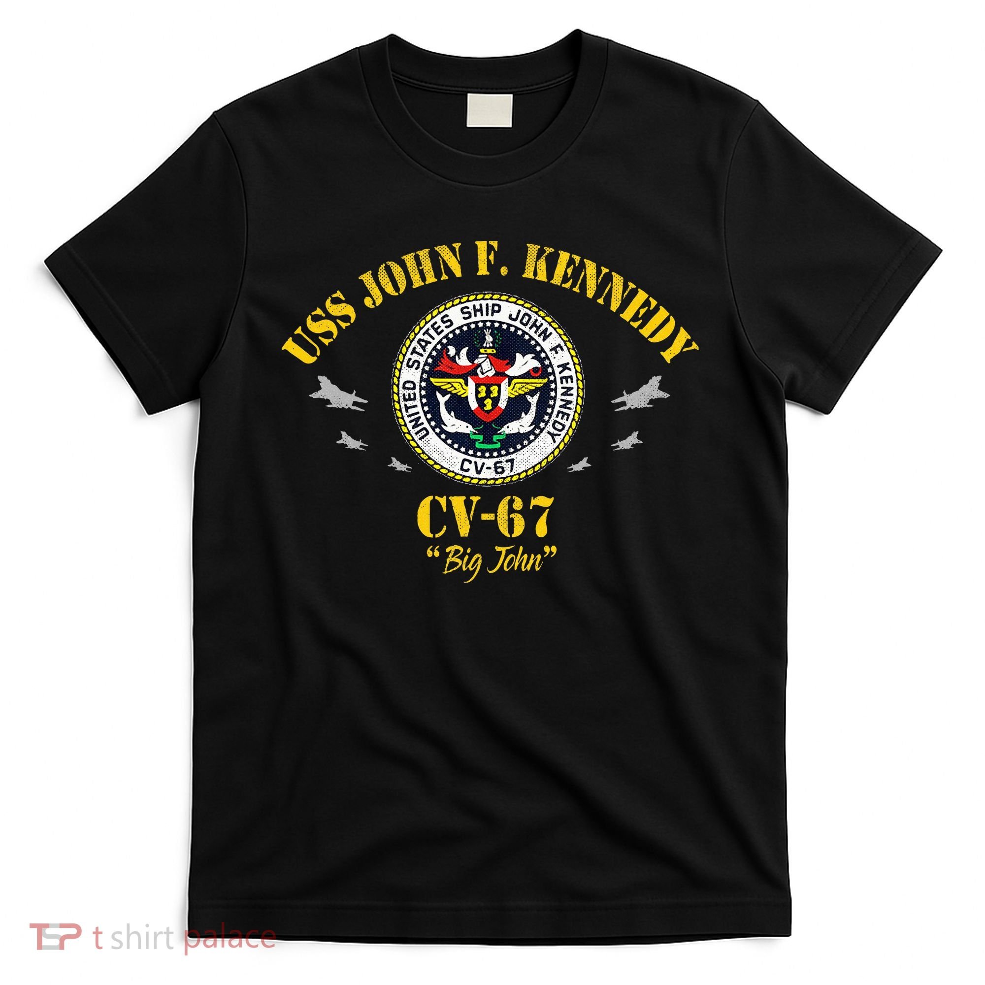 Uss John F. Kennedy Cv67 Aircraft Carrier Veteran Flag T-Shirt