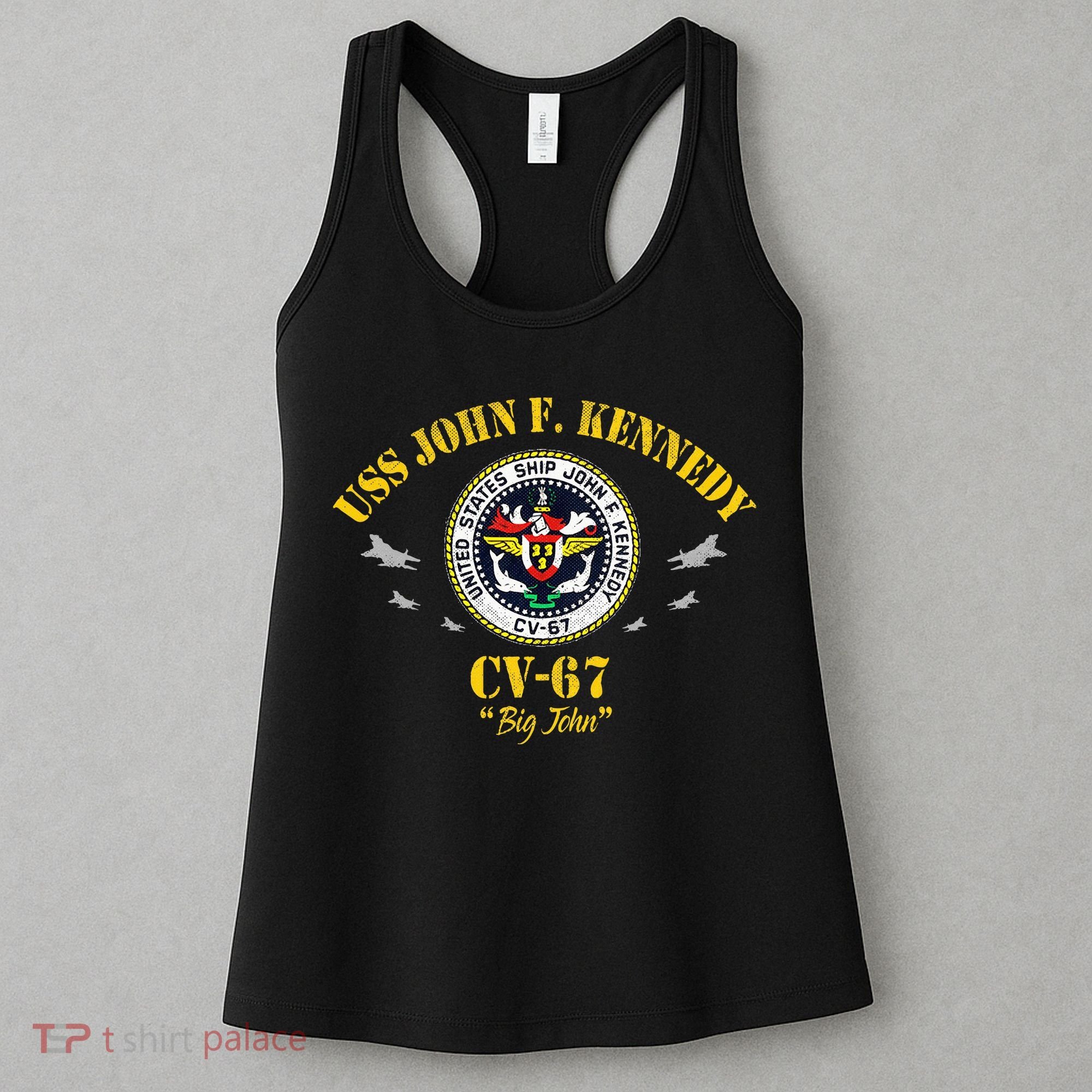 Uss John F. Kennedy Cv67 Aircraft Carrier Veteran Flag Women's Tank Top
