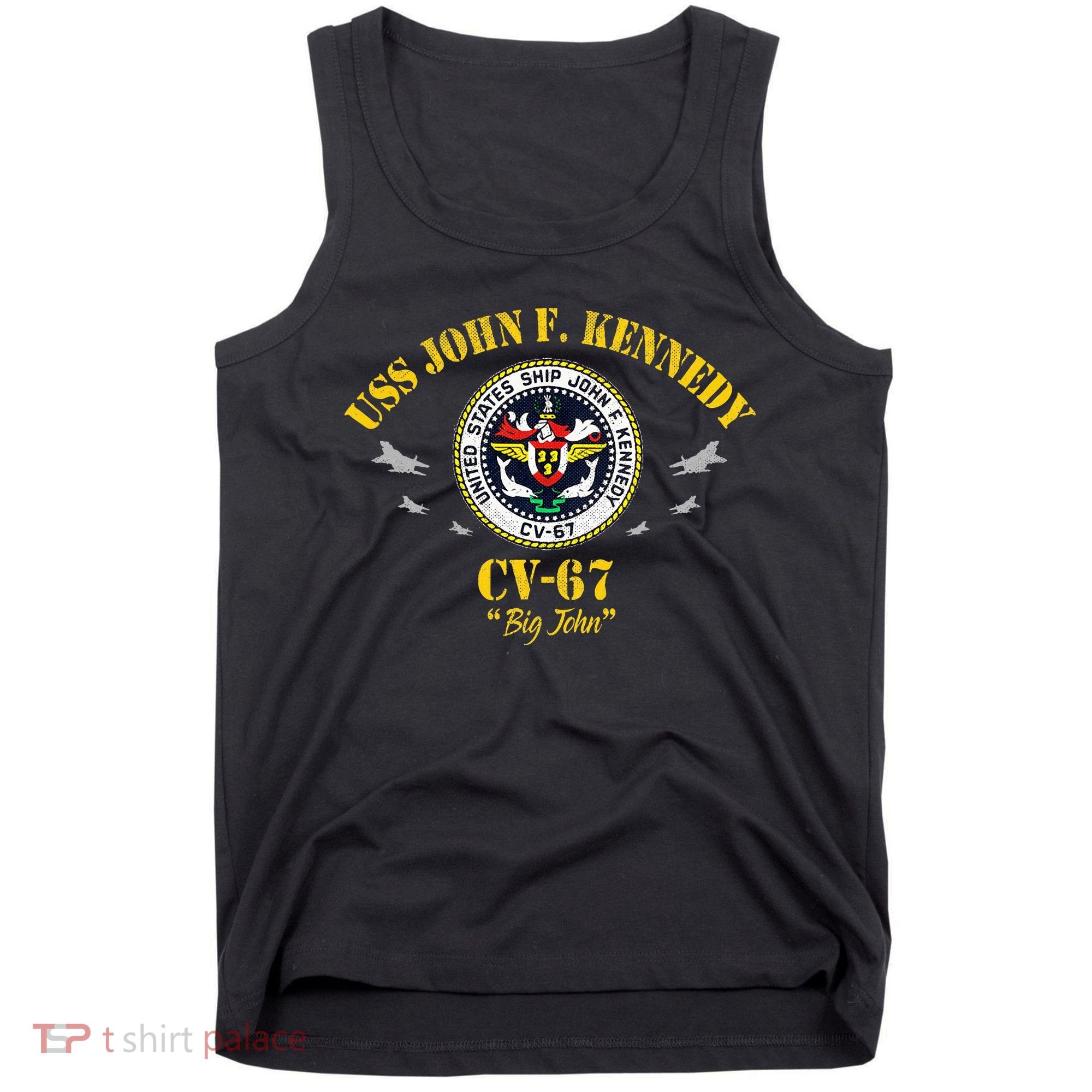 Uss John F. Kennedy Cv67 Aircraft Carrier Veteran Flag Tank Top