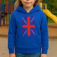 Union Jack Idea For United Kingdom And Platinum Jubilee Gift Kids Hoodie thumb 3