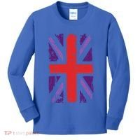 Union Jack Idea For United Kingdom And Platinum Jubilee Gift Kids Long Sleeve Shirt thumb 0