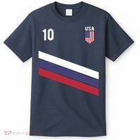 USA Jersey Soccer, Retro 10 American Football USA Soccer T-Shirt thumb 0