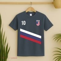 USA Jersey Soccer, Retro 10 American Football USA Soccer T-Shirt thumb 2