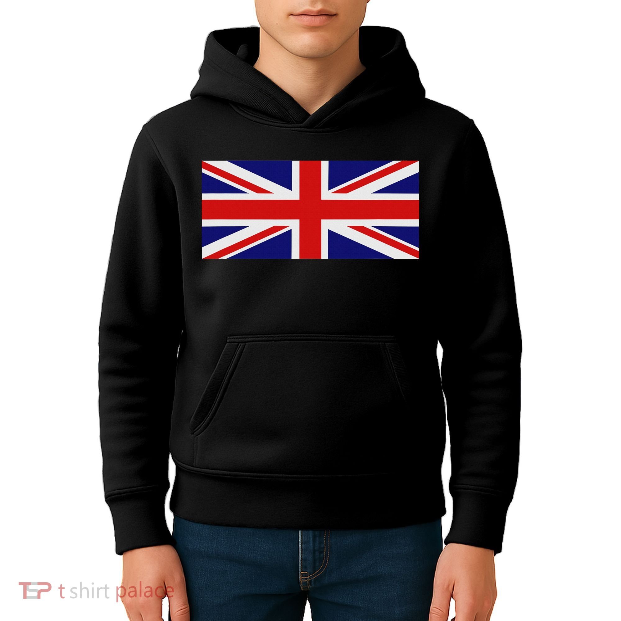 Union Jack Uk Flag Kids Hoodie