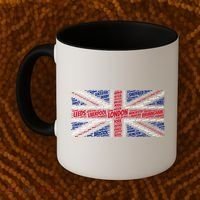 Union Jack With City Called Word Art Gift Coffee Mug thumb 2