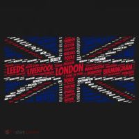 Union Jack With City Called Word Art Gift Women's Hoodie thumb 2