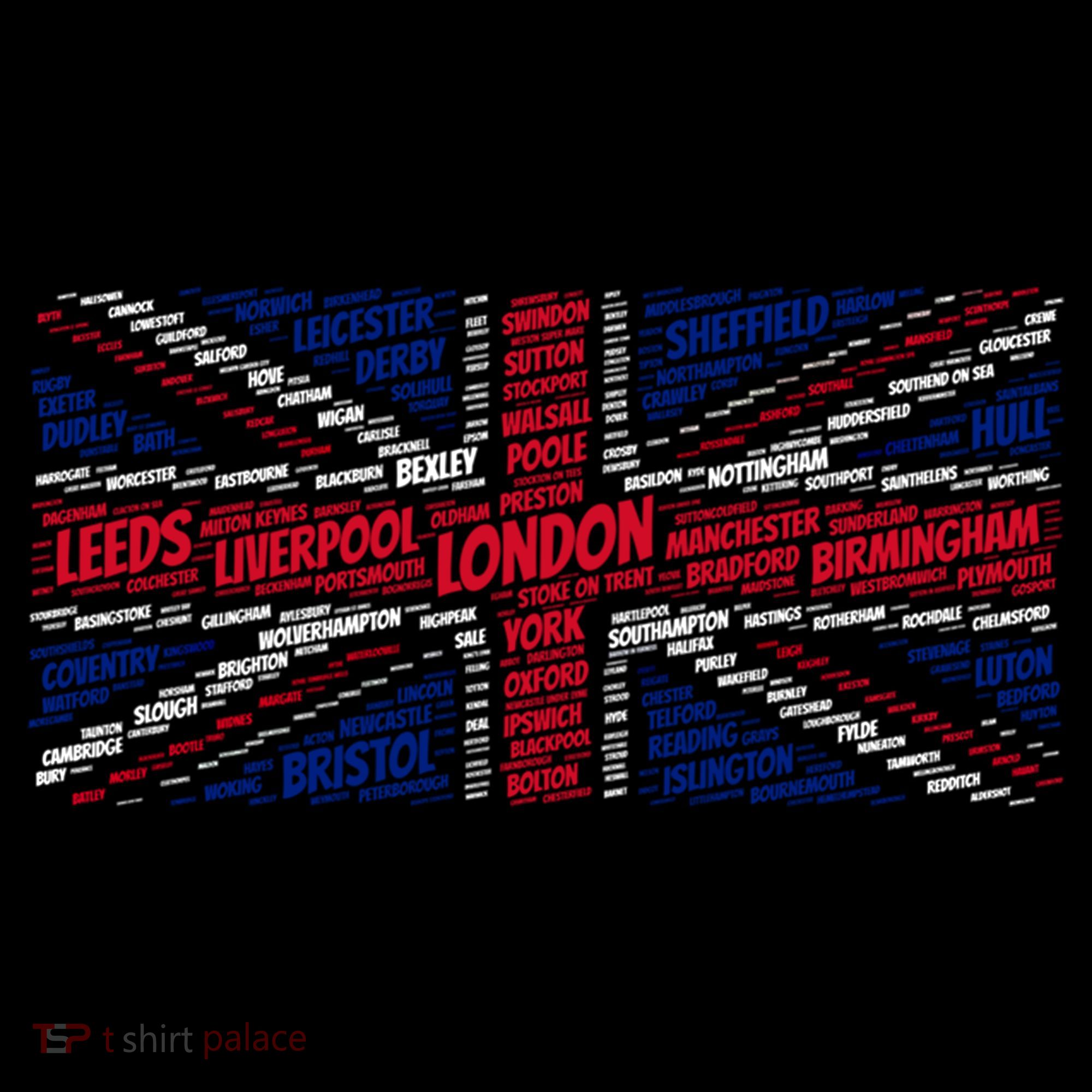 Union Jack With City Called Word Art Gift Women's Hoodie