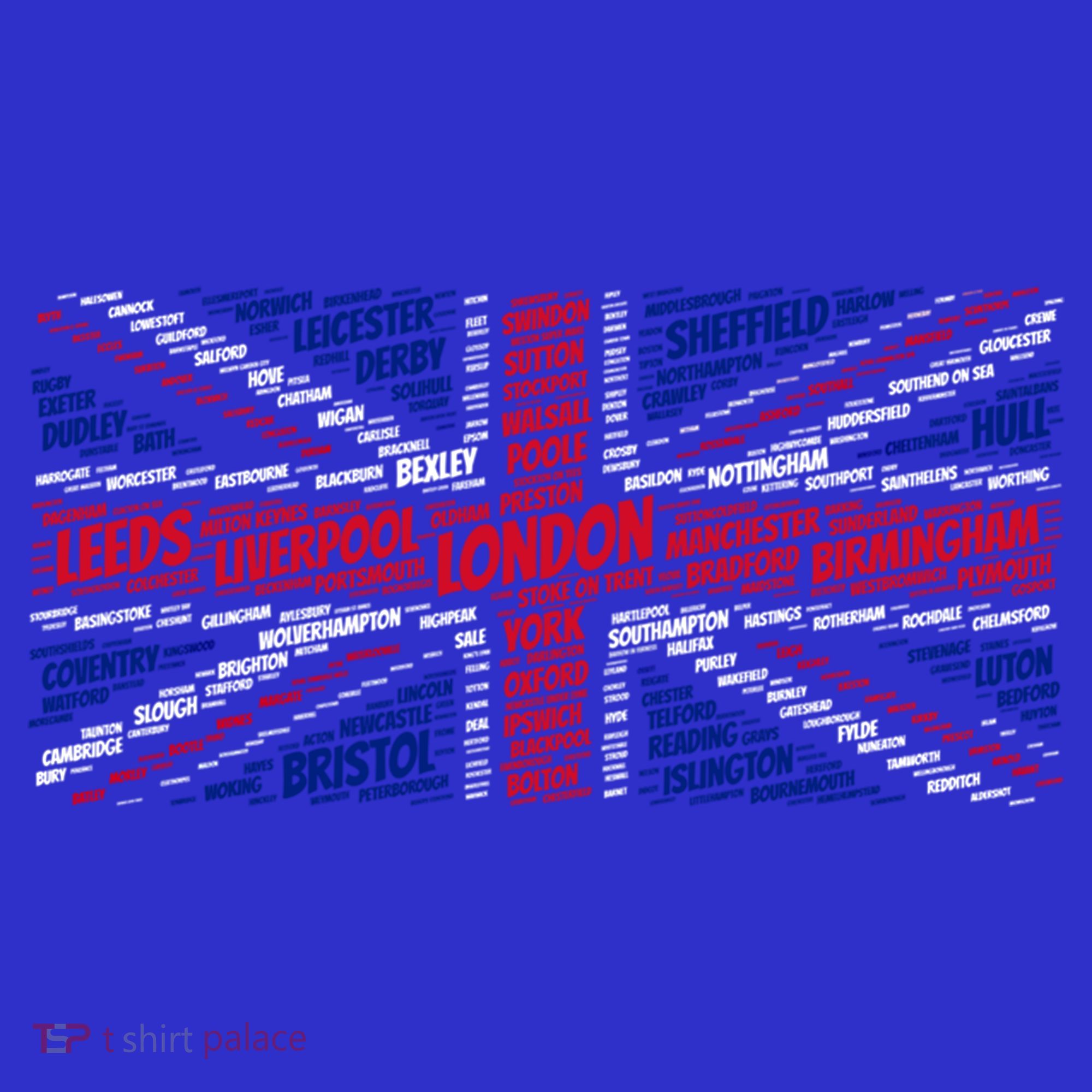Union Jack With City Called Word Art Gift Women's Tank Top