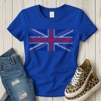 Union Jack With City Called Word Art Gift Women's T-Shirt thumb 3