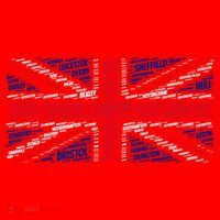Union Jack With City Called Word Art Gift Santa Hat thumb 1