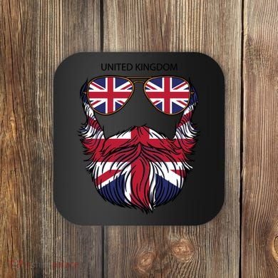 United Kingdom Beard Flag Coaster