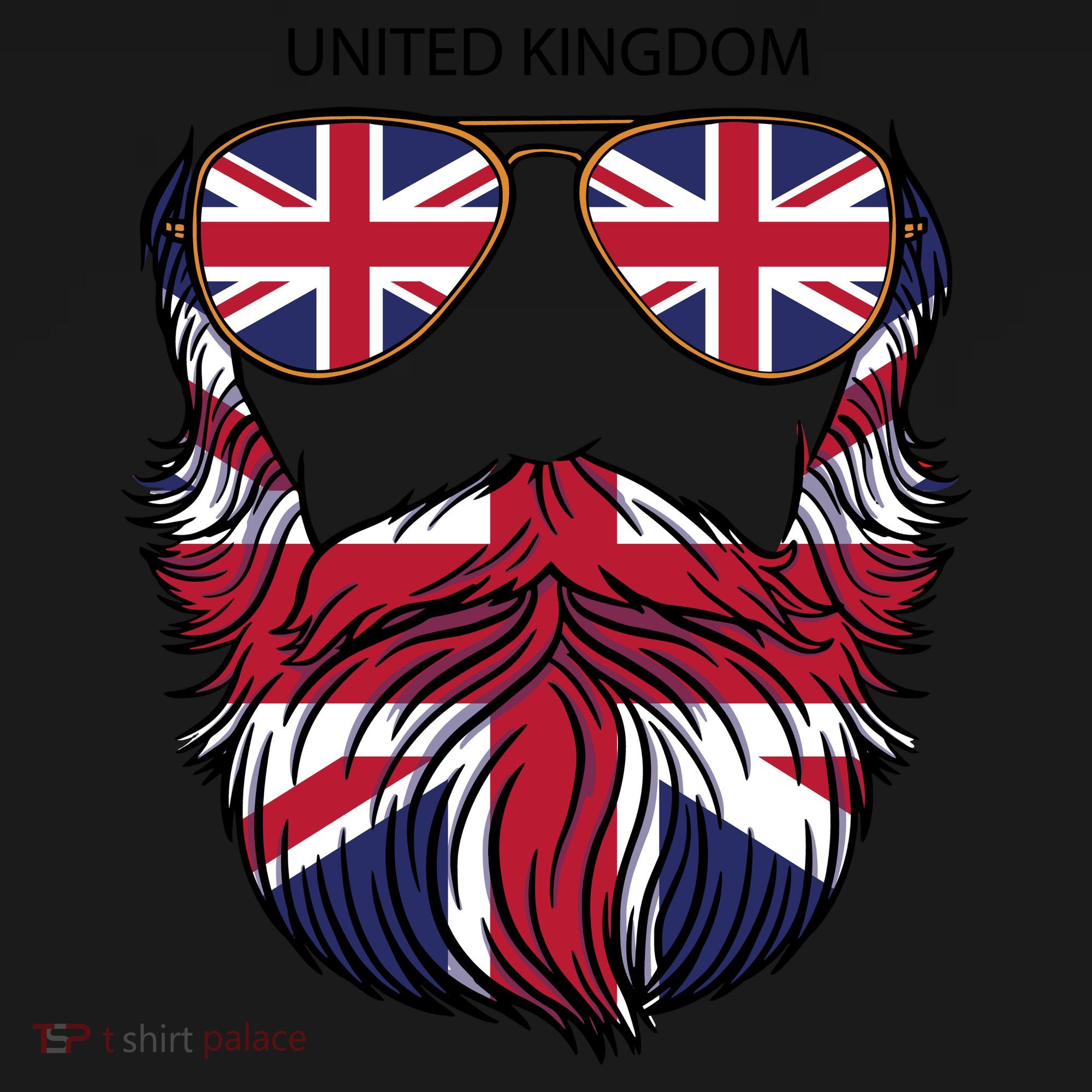 United Kingdom Beard Flag Coaster