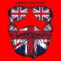 United Kingdom Beard Flag Santa Hat thumb 1