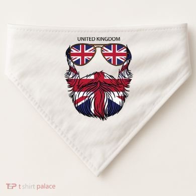 United Kingdom Beard Flag USA-Made Doggie Bandana