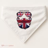 United Kingdom Beard Flag USA-Made Doggie Bandana thumb 0