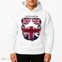 United Kingdom Beard Flag Hoodie thumb 2