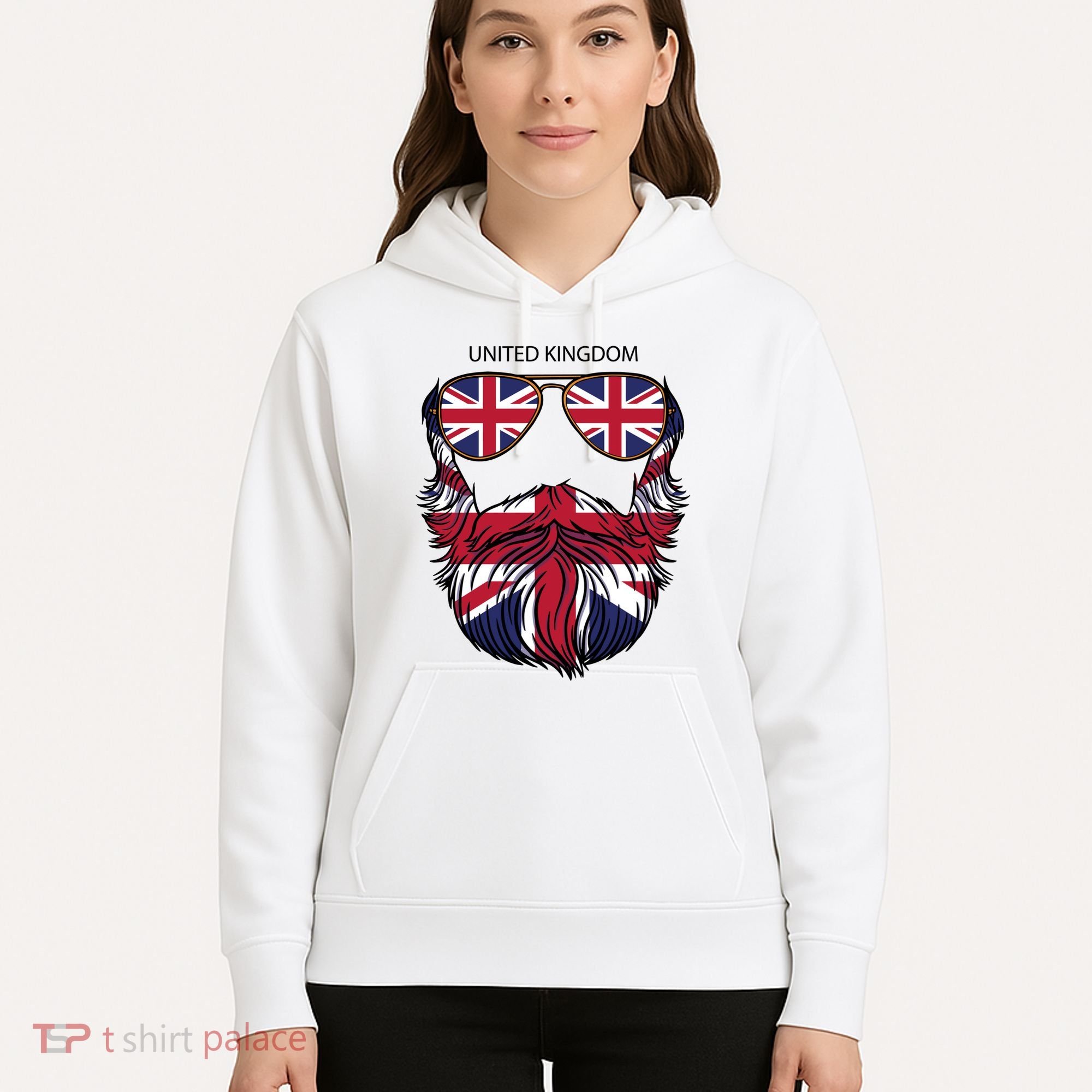 United Kingdom Beard Flag Hoodie