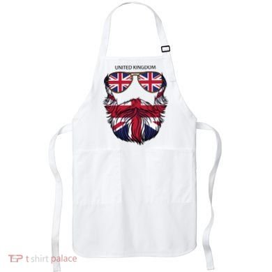 United Kingdom Beard Flag Apron