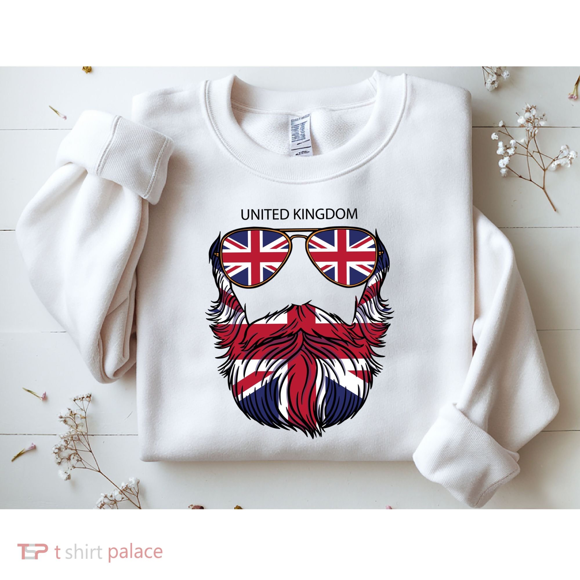 United Kingdom Beard Flag Sweatshirt
