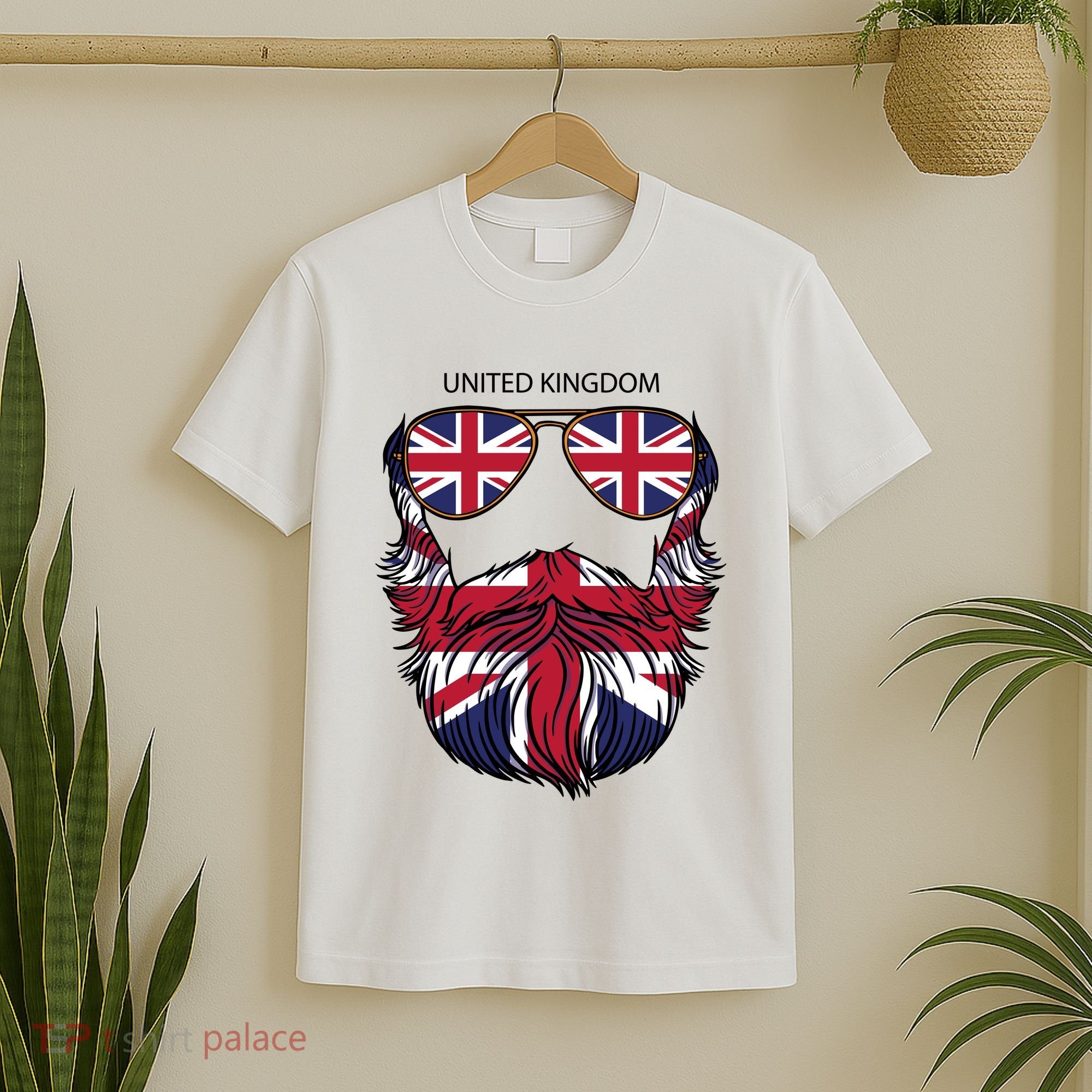 United Kingdom Beard Flag T-Shirt
