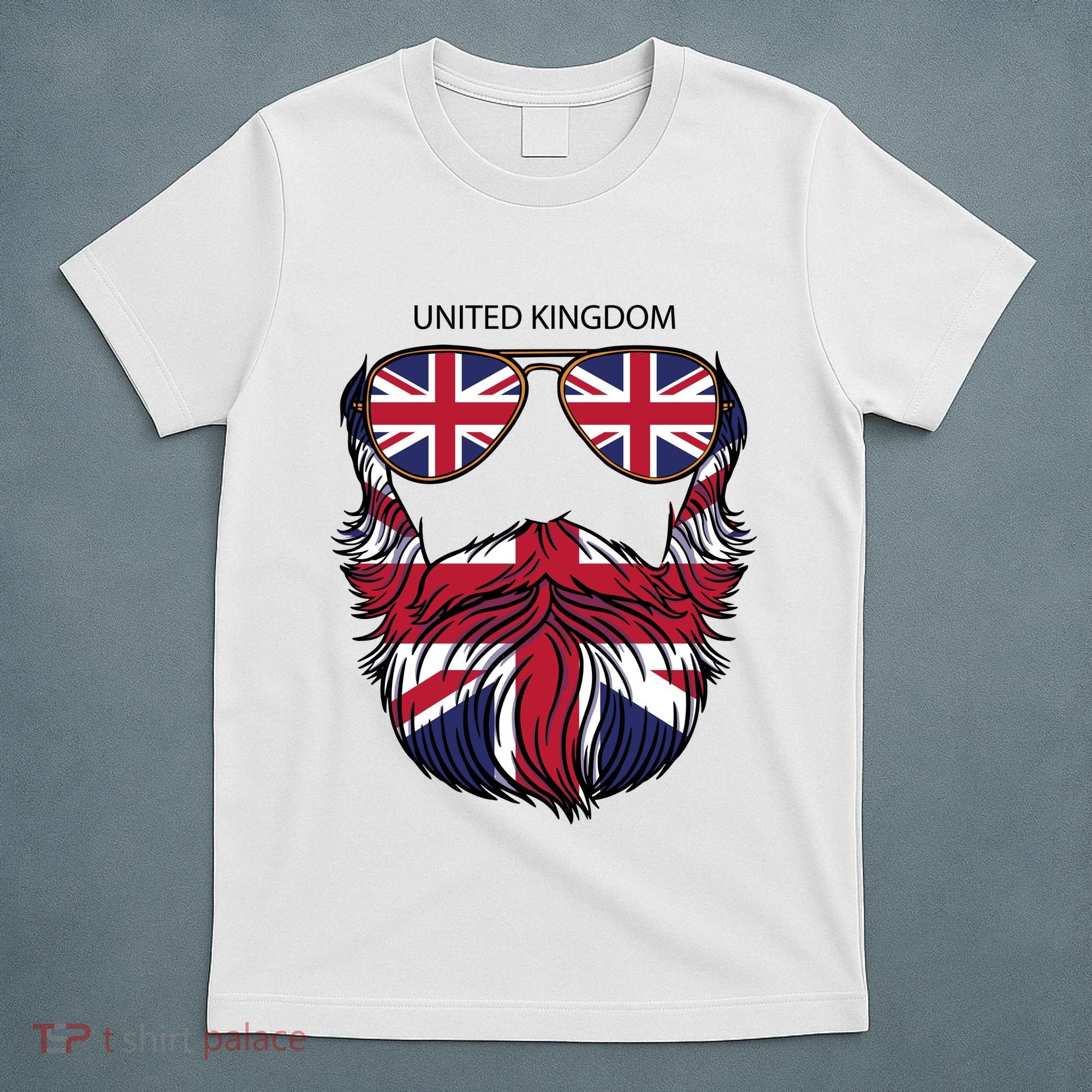 United Kingdom Beard Flag T-Shirt