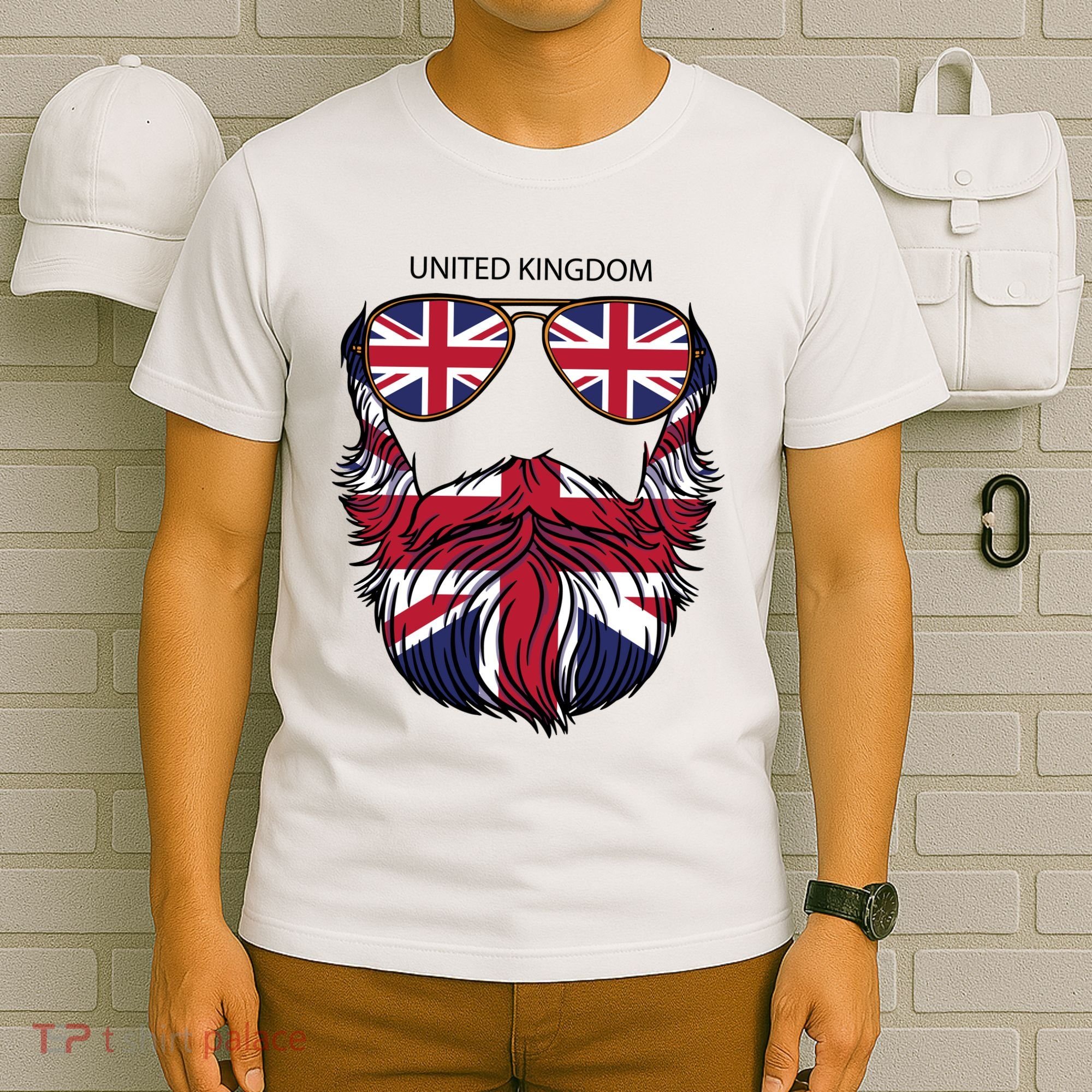 United Kingdom Beard Flag T-Shirt