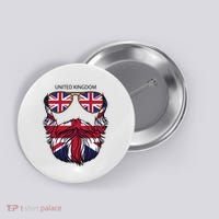 United Kingdom Beard Flag Button thumb 0