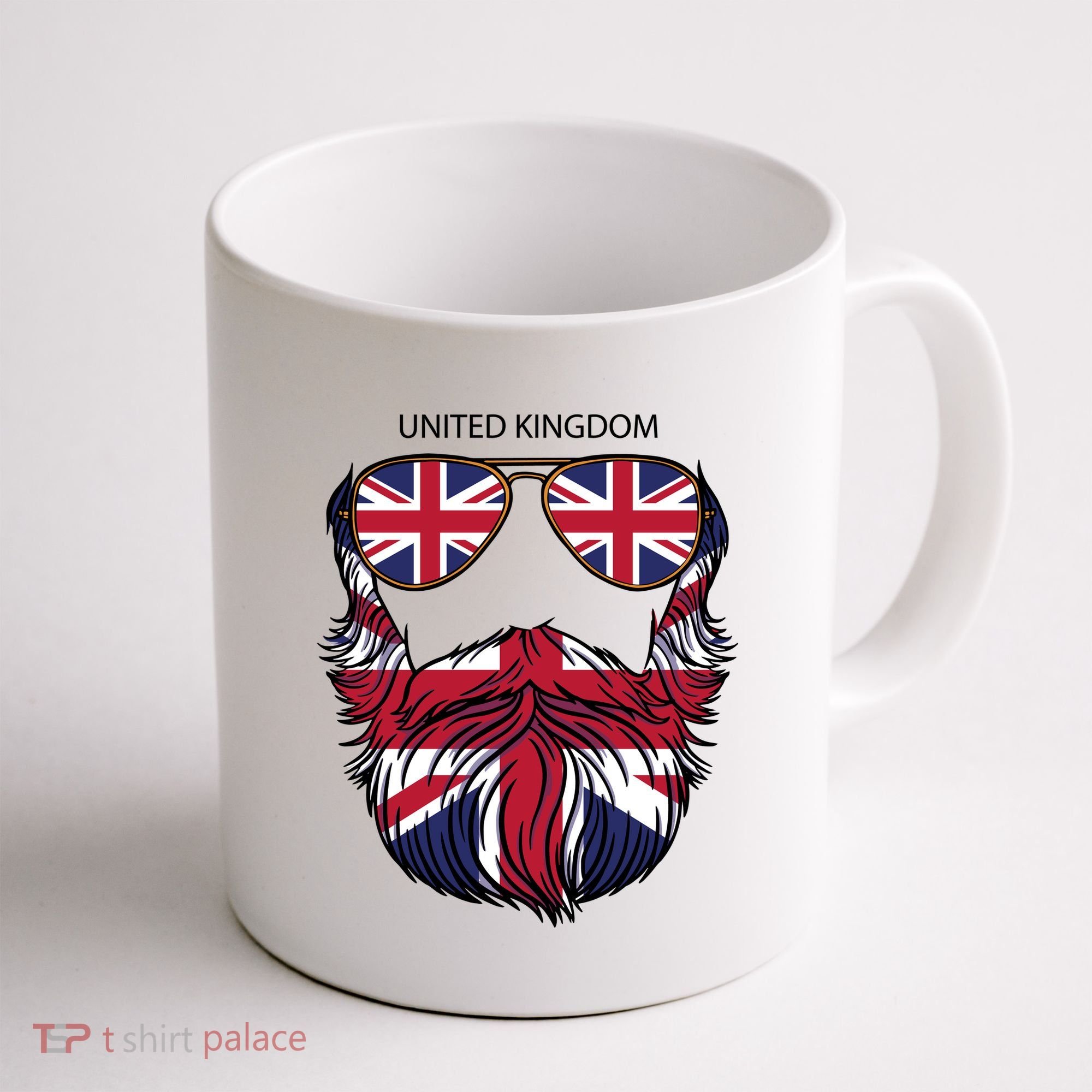 United Kingdom Beard Flag Coffee Mug