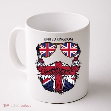 United Kingdom Beard Flag Coffee Mug