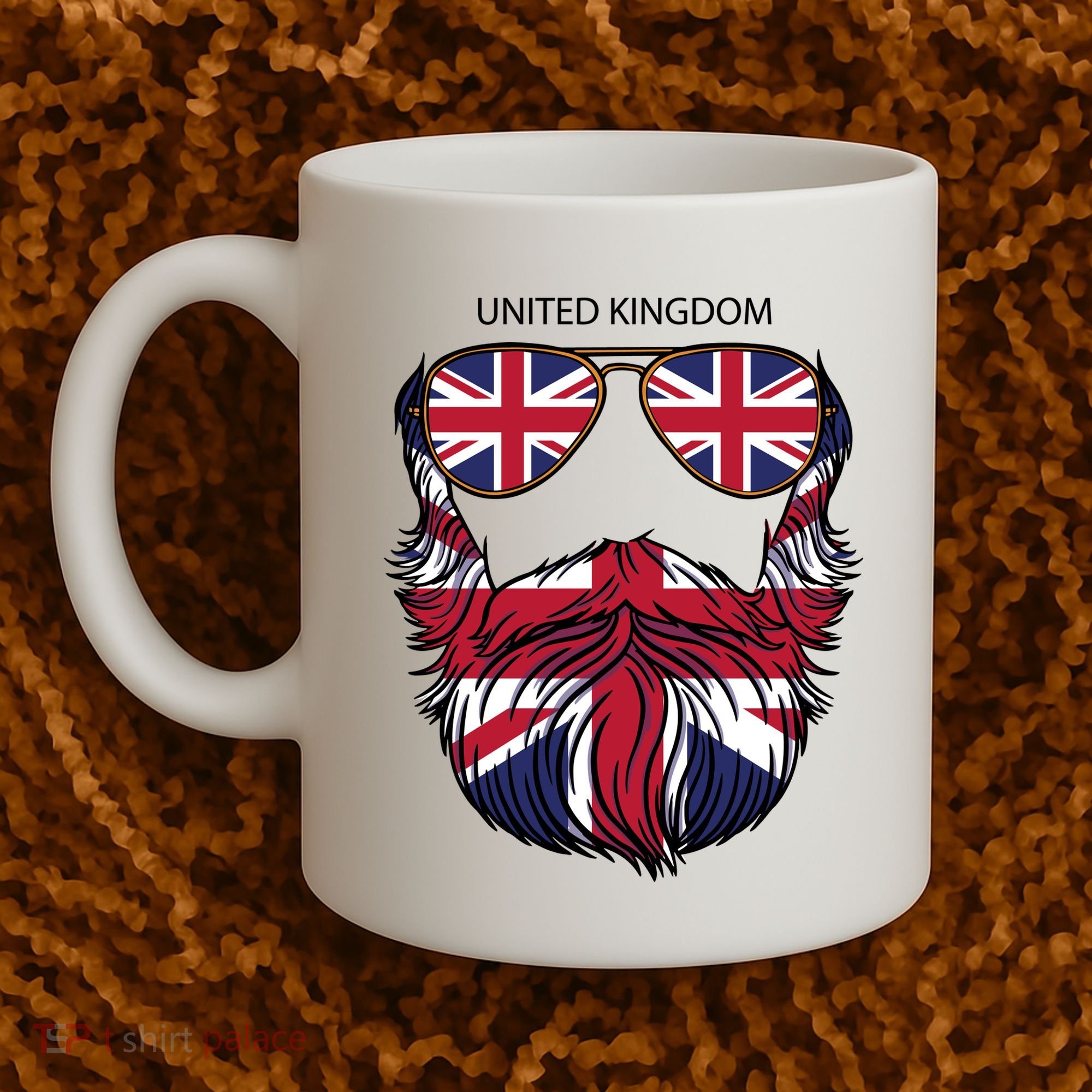 United Kingdom Beard Flag Coffee Mug